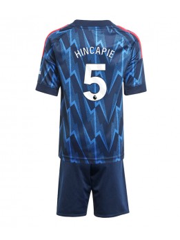 Arsenal Piero Hincapie #5 Replika Borta Kläder Barn 2025-26 Kortärmad (+ byxor)